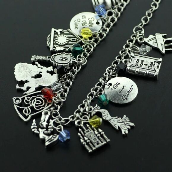 Disney Vintage Belle Beauty and the Beast  Charms Bracelet - Picture 4 of 6